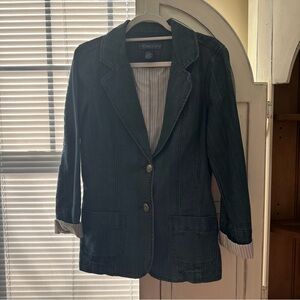 Baccini Women's Black Blazer Jacket Buttons Fall